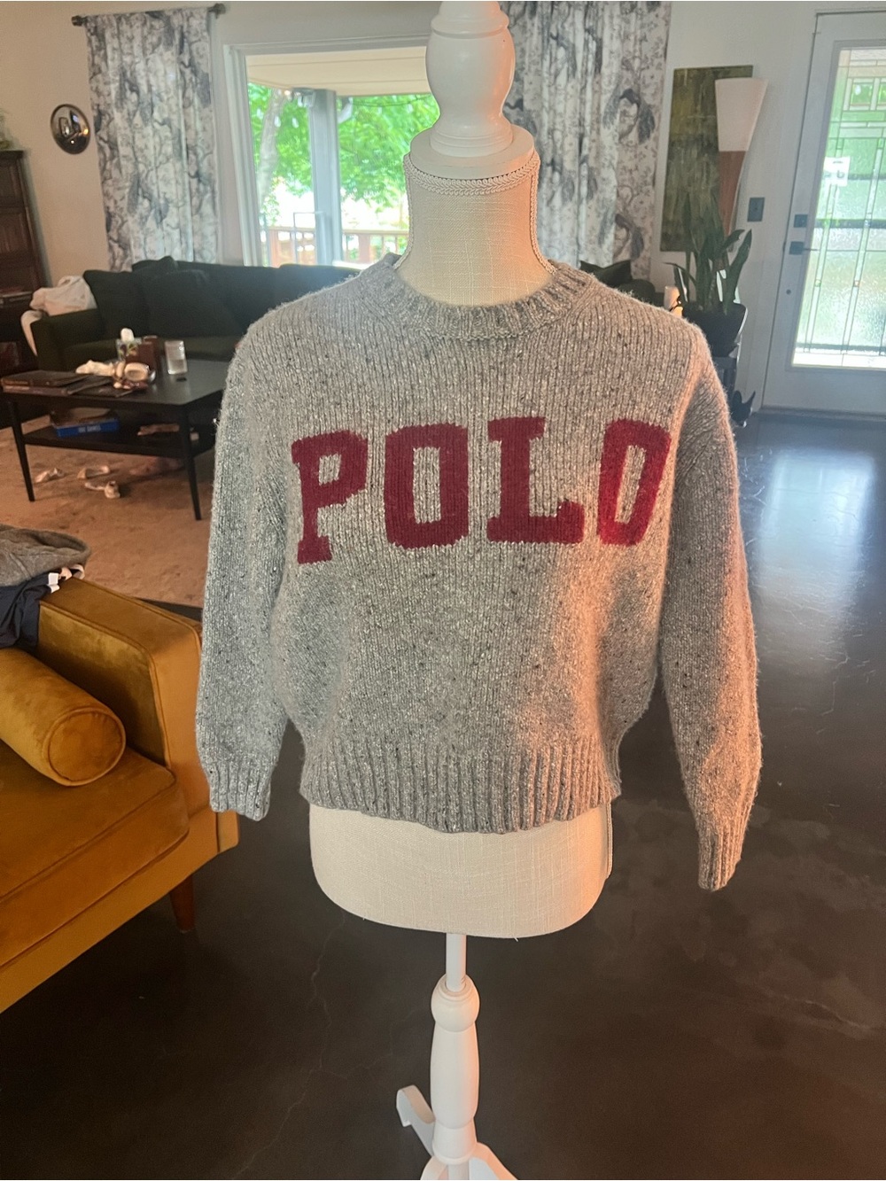 Ralph Lauren Chunky Knit Sweater in Heathered Beige